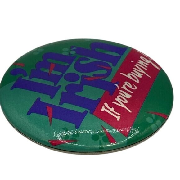 Vintage Hallmark I’m Irish if You’re Buying St Patrick’s Day Button Pin Made in - Picture 3 of 5